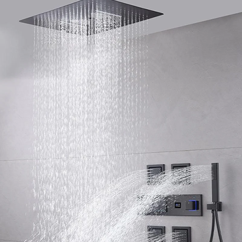 Shower Set All Copper into The Wall Concealed Digital Display Shower Set -Bathlova