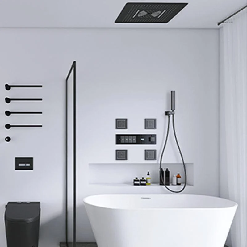 Shower Set All Copper into The Wall Concealed Digital Display Shower Set -Bathlova