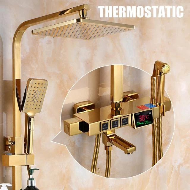 Shower Set Bathroom Smart Wall Mount Thermostatic Shower System -Bathlova