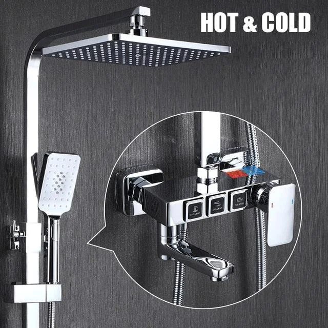 Shower Set Bathroom Smart Wall Mount Thermostatic Shower System -Bathlova