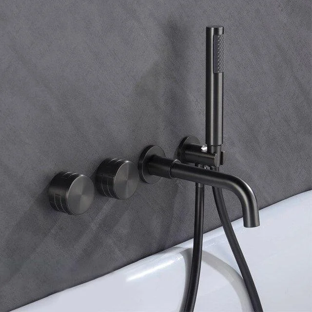 Shower Set Double Handle Double Control Brass Tap -Bathlova