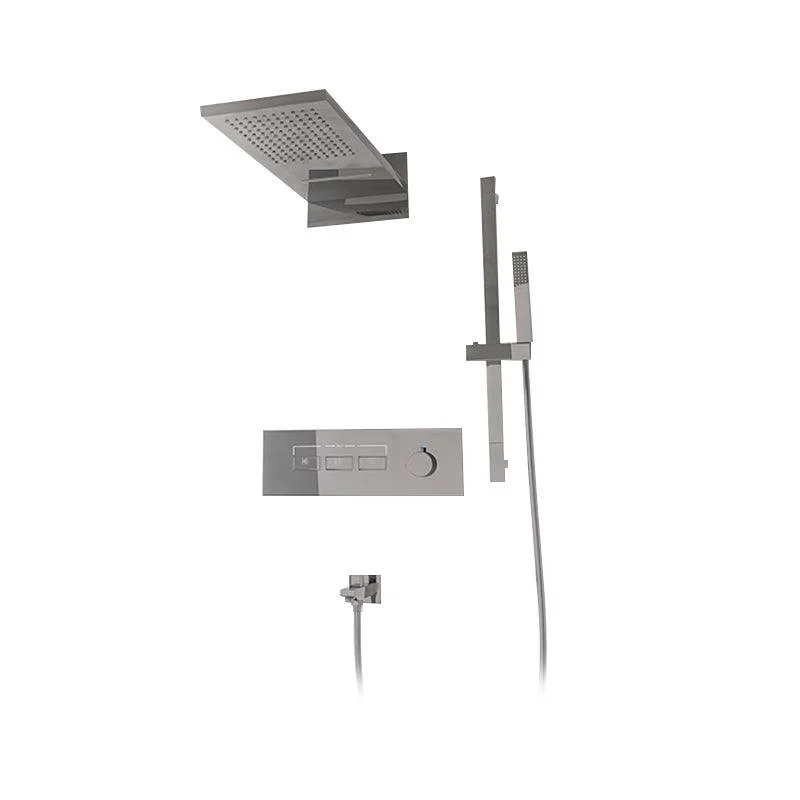 Shower Set into The Wall Concealed Waterfall Thermostatic Shower Set Full Copper -Bathlova