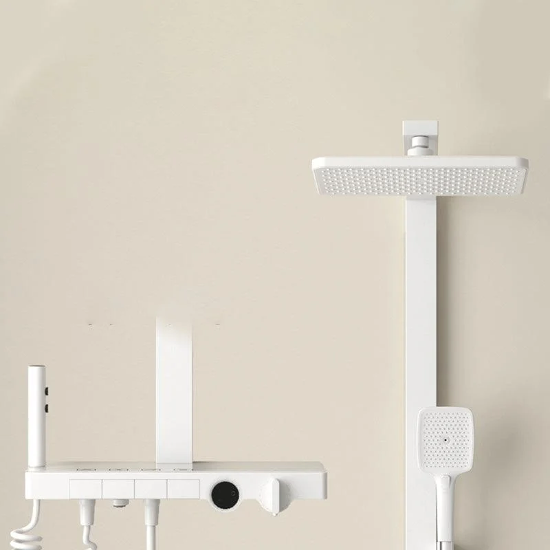 Shower Set Shower Arm Square Wall-Mounted Adjustable Spray Pattern Shower Set -Bathlova