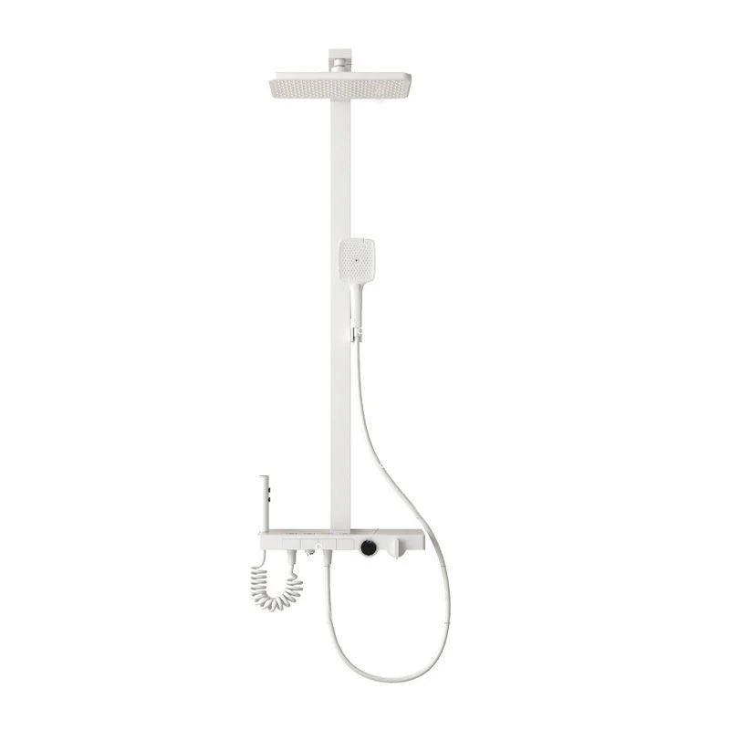 Shower Set Shower Arm Square Wall-Mounted Adjustable Spray Pattern Shower Set -Bathlova