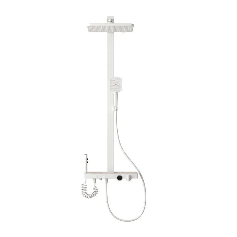 Shower Set Shower Arm Square Wall-Mounted Adjustable Spray Pattern Shower Set -Bathlova