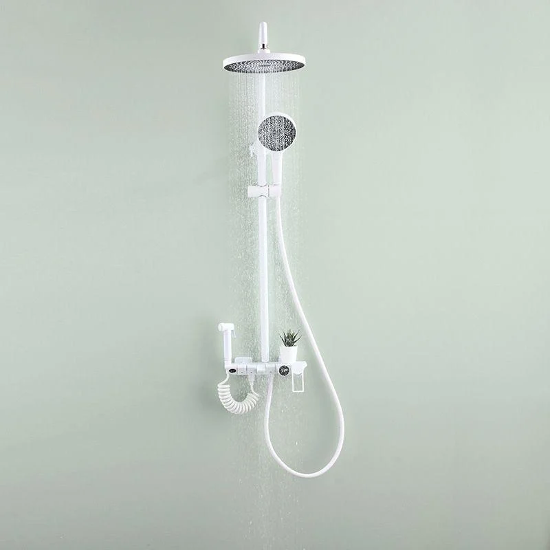 Shower System Adjustable Spray Pattern Wall Mount Lever Handle Shower Set with Shower Arm -Bathlova