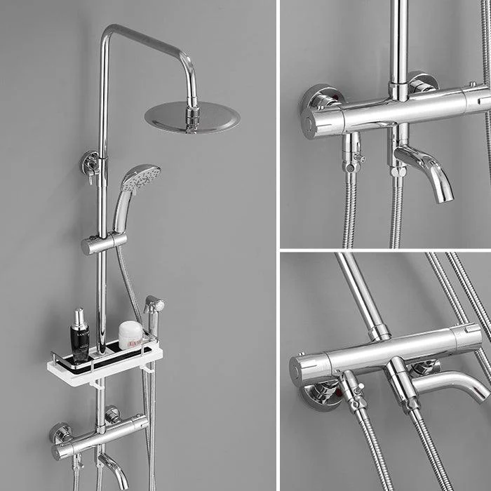 Shower System Rain Handheld Shower Head Wall mounted Adjustable Water Flow Shower System -Bathlova