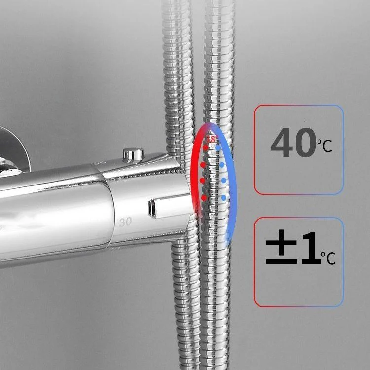 Shower System Rain Handheld Shower Head Wall mounted Adjustable Water Flow Shower System -Bathlova