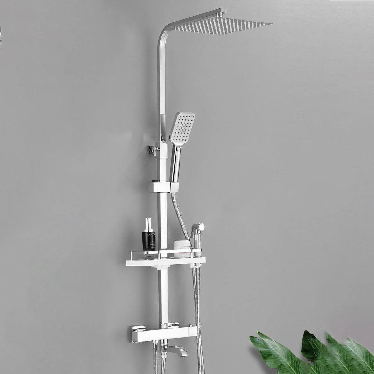 Shower System Rain Handheld Shower Head Wall mounted Adjustable Water Flow Shower System -Bathlova