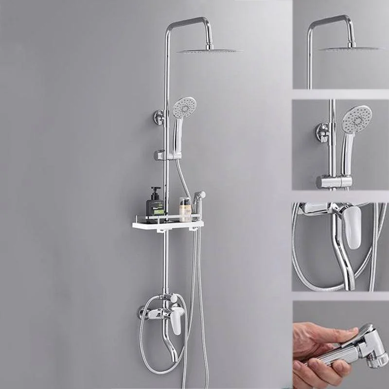 Shower System Rain Handheld Shower Head Wall mounted Adjustable Water Flow Shower System -Bathlova