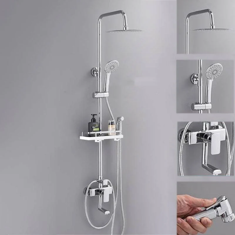 Shower System Rain Handheld Shower Head Wall mounted Adjustable Water Flow Shower System -Bathlova