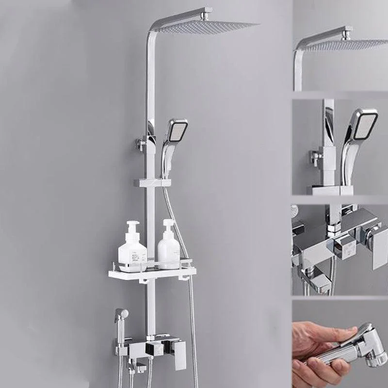 Shower System Rain Handheld Shower Head Wall mounted Adjustable Water Flow Shower System -Bathlova