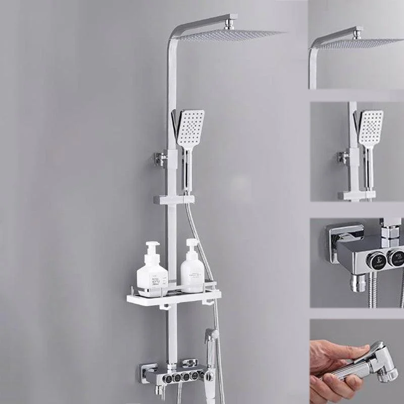 Shower System Rain Handheld Shower Head Wall mounted Adjustable Water Flow Shower System -Bathlova