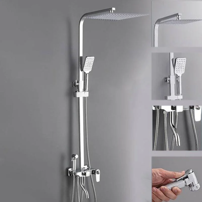 Shower System Rain Handheld Shower Head Wall mounted Adjustable Water Flow Shower System -Bathlova