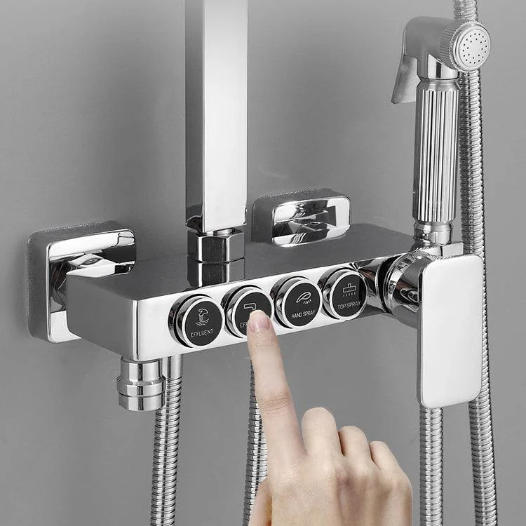 Shower System Rain Handheld Shower Head Wall mounted Adjustable Water Flow Shower System -Bathlova