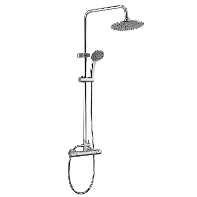 Shower System Rain Massage Jet Round Adjustable Spray Pattern Shower Trim -Bathlova