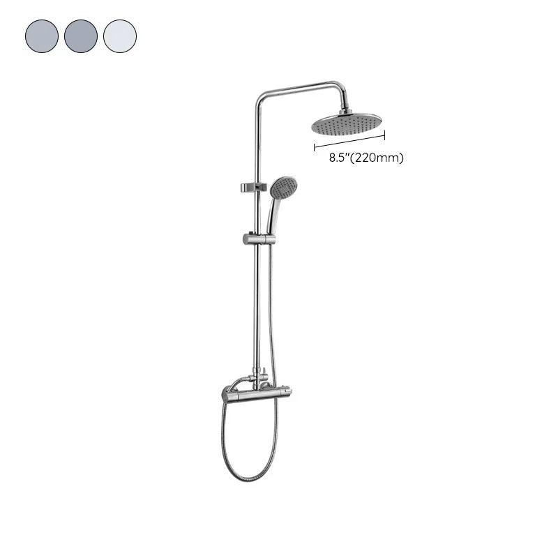 Shower System Rain Massage Jet Round Adjustable Spray Pattern Shower Trim -Bathlova