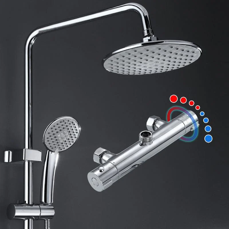 Shower System Rain Massage Jet Round Adjustable Spray Pattern Shower Trim -Bathlova