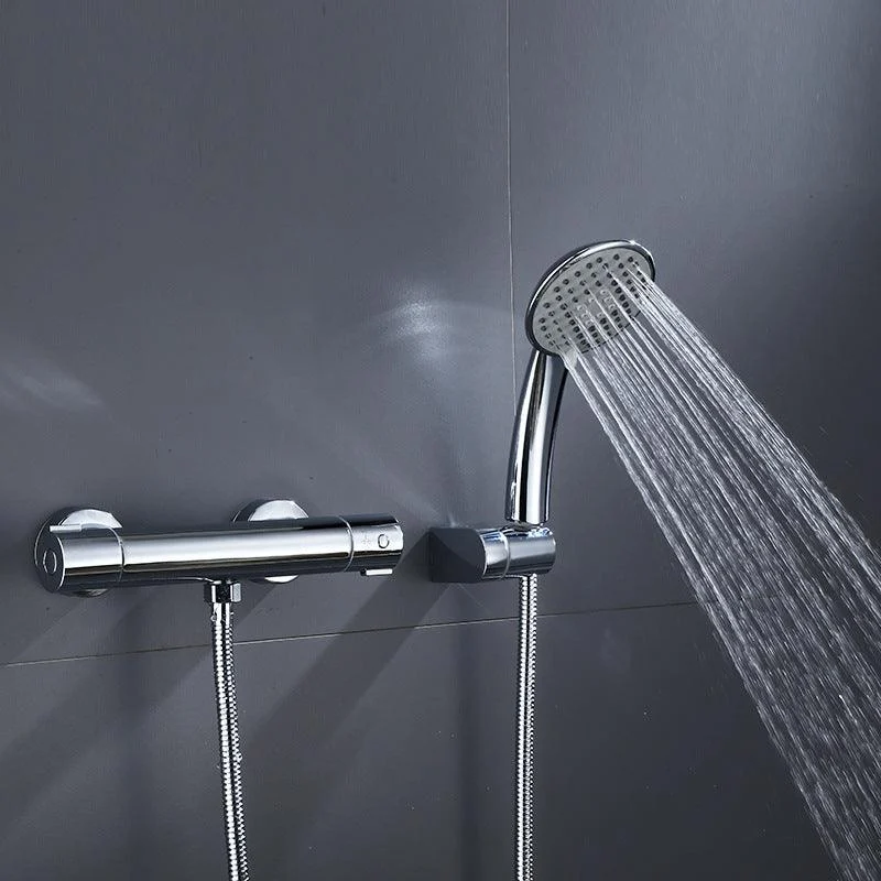 Shower System Rain Massage Jet Round Adjustable Spray Pattern Shower Trim -Bathlova