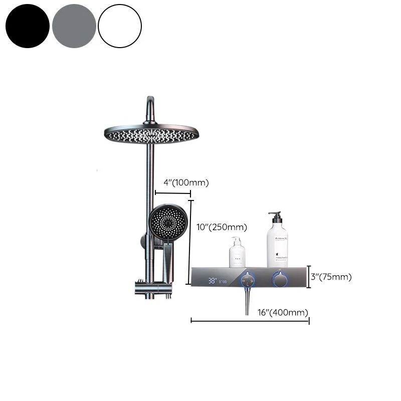 Shower System Rain Shower Head Massage/Jet Handheld Shower Trim -Bathlova