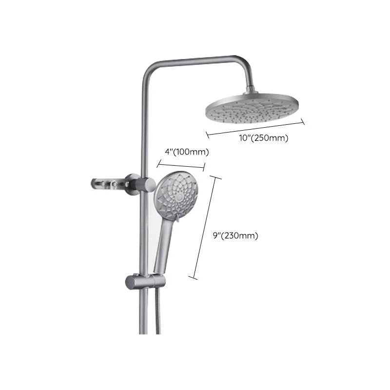 Shower System Square Adjustable Spray Pattern Massage Jet Shower System -Bathlova