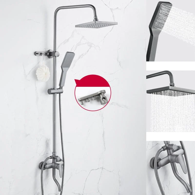 Shower System Square Adjustable Spray Pattern Massage Jet Shower System -Bathlova