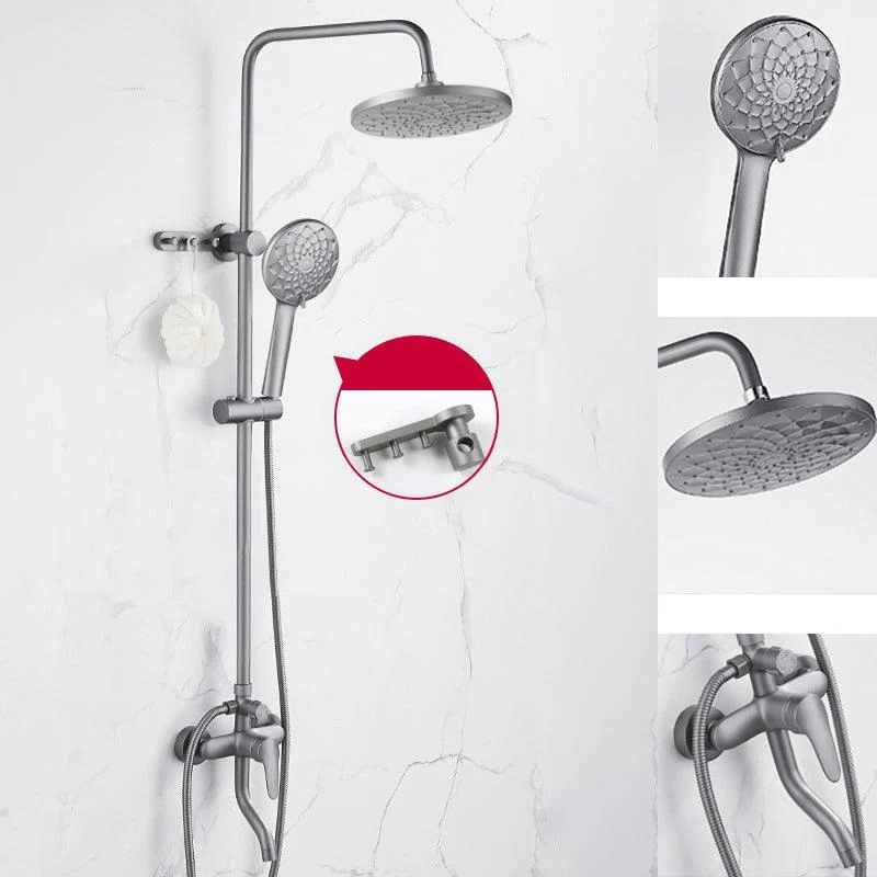 Shower System Square Adjustable Spray Pattern Massage Jet Shower System -Bathlova