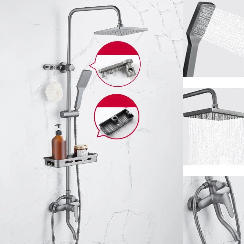 Shower System Square Adjustable Spray Pattern Massage Jet Shower System -Bathlova