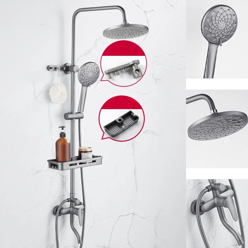 Shower System Square Adjustable Spray Pattern Massage Jet Shower System -Bathlova