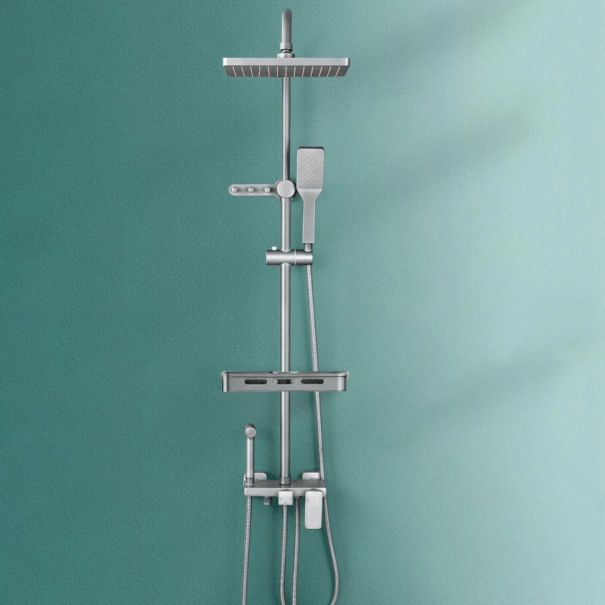 Shower System Square Adjustable Spray Pattern Massage Jet Shower System -Bathlova