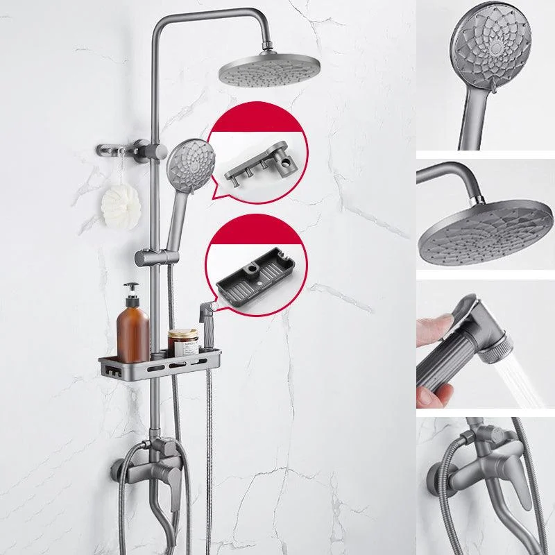 Shower System Square Adjustable Spray Pattern Massage Jet Shower System -Bathlova