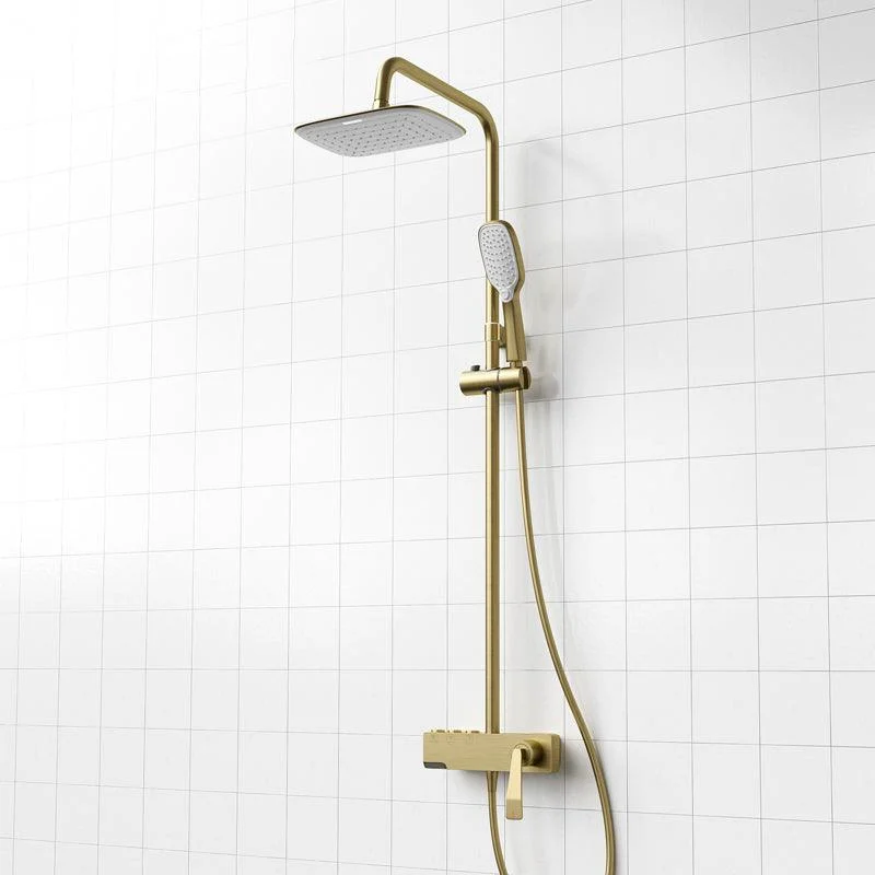 Shower System Trim Lever Hand Square Massage Jet Shower Combo -Bathlova