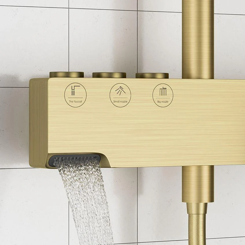 Shower System Trim Lever Hand Square Massage Jet Shower Combo -Bathlova