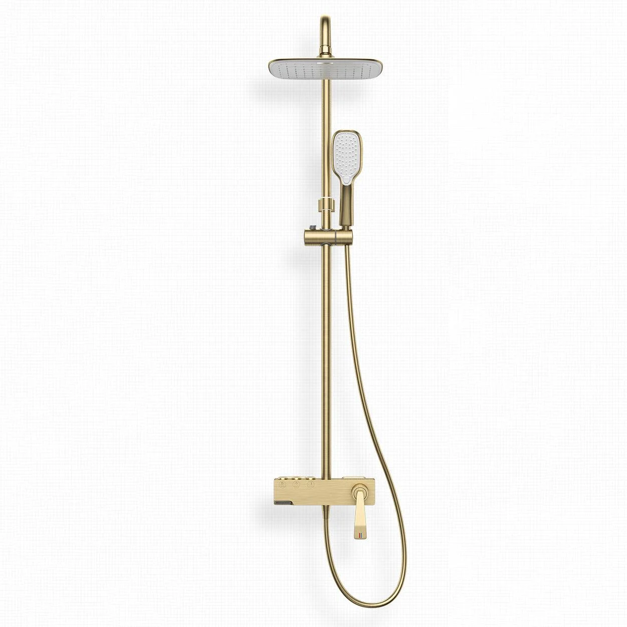 Shower System Trim Lever Hand Square Massage Jet Shower Combo -Bathlova