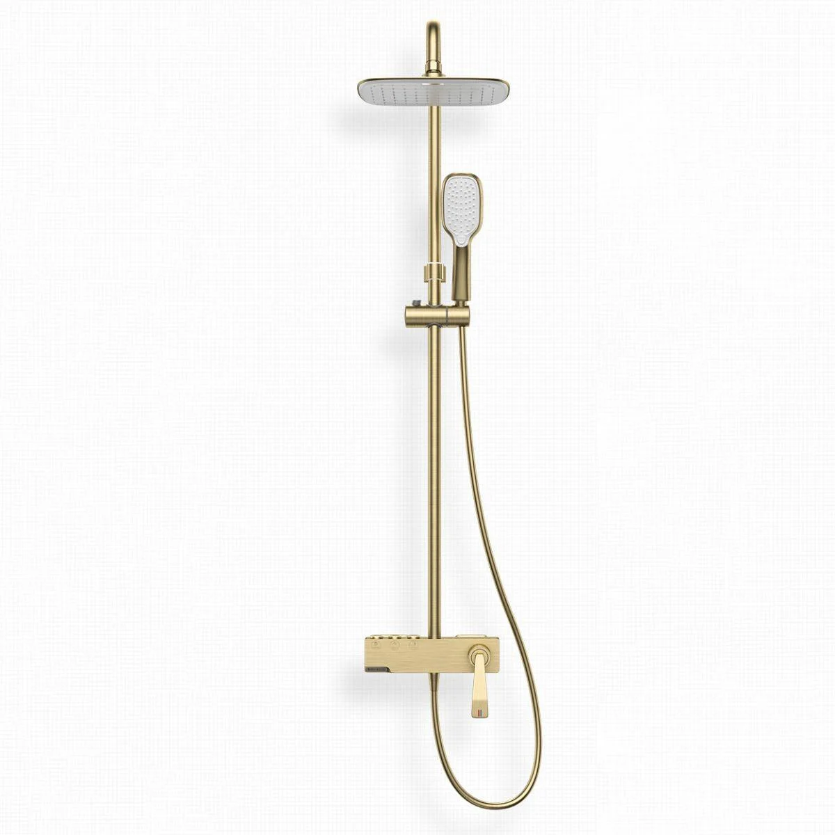 Shower System Trim Lever Hand Square Massage Jet Shower Combo -Bathlova