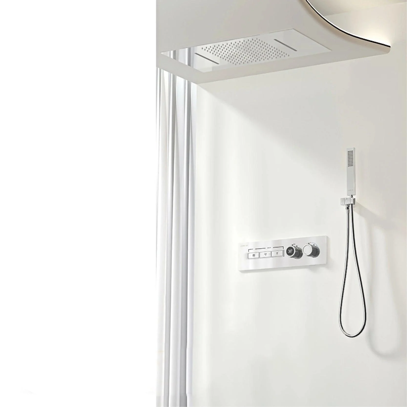 Shower System Wall-mounted Led Digital Display Ceiling Shower Tap -Bathlova