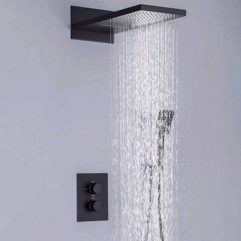 Shower System Wall Mounted Massage Jet Adjustable Spray Pattern Shower Trim -Bathlova