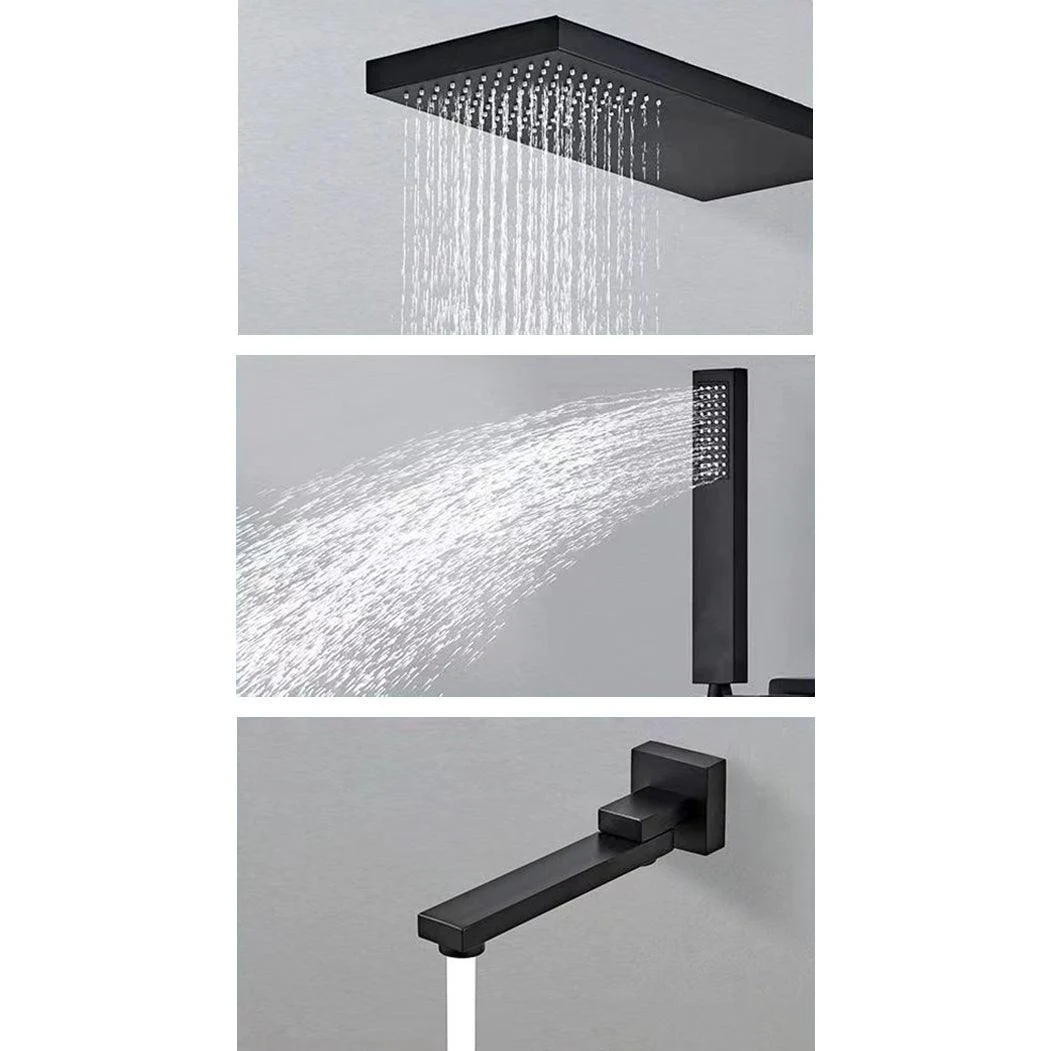 Shower System Wall Mounted Massage Jet Adjustable Spray Pattern Shower Trim -Bathlova