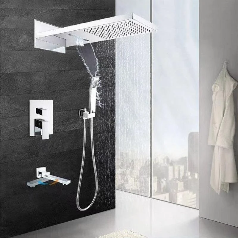 Shower System Wall Mounted Massage Jet Adjustable Spray Pattern Shower Trim -Bathlova