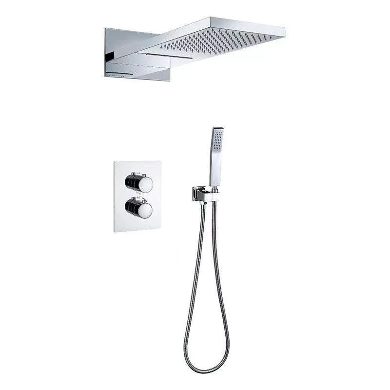 Shower System Wall Mounted Massage Jet Adjustable Spray Pattern Shower Trim -Bathlova