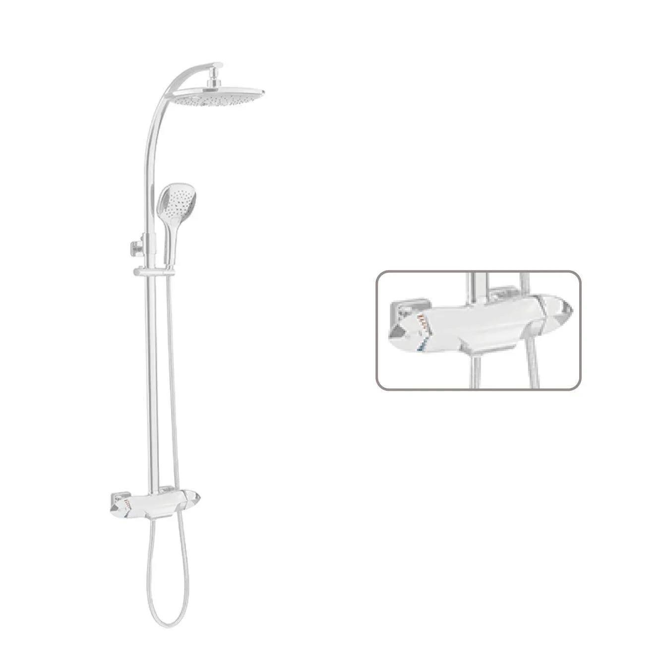 Shower System With Constant Temperature Design 3-function Bathroom Tap -Bathlova