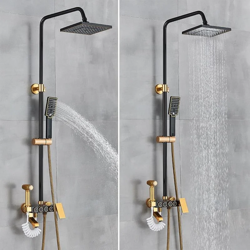 Shower Tap Set Rainfall Bathroom Shower Mixer Taps with Bidet -Bathlova