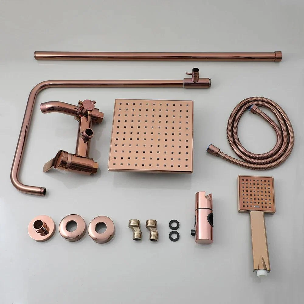 Shower Tap Set Rose Gold Bathroom Bathtub Rainfall Spray Shower Tap -Bathlova