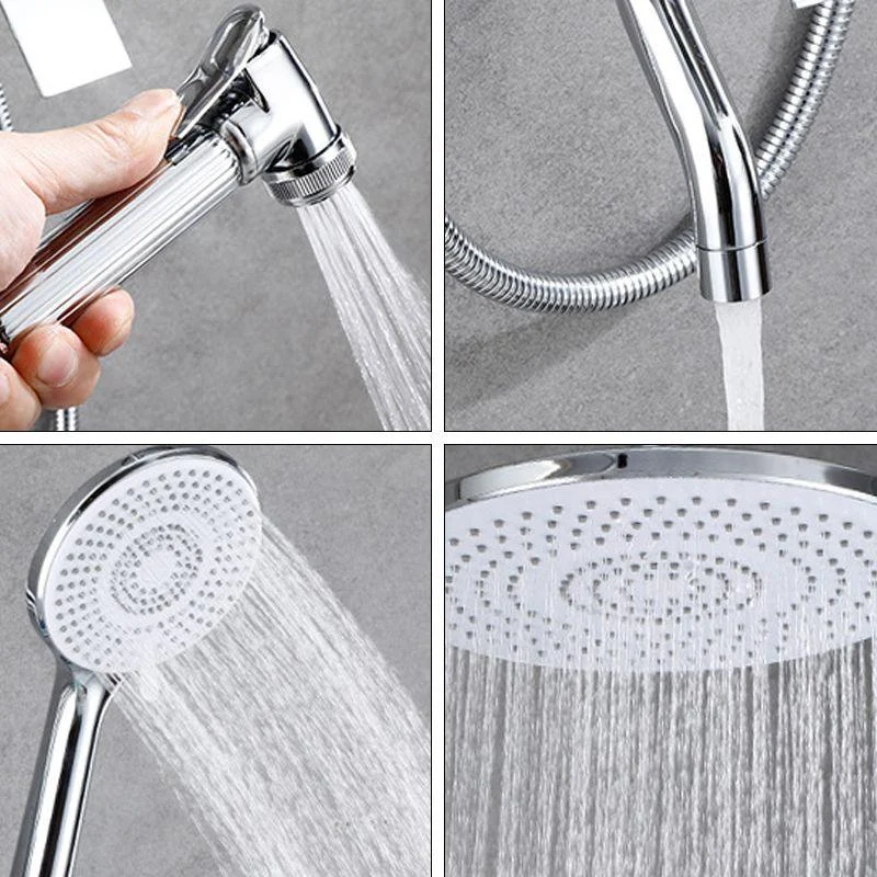 Shower Trim Round Rain Massage Jet Handheld Shower Head System -Bathlova