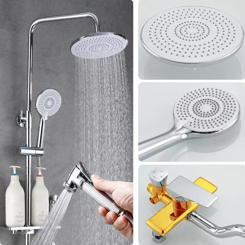 Shower Trim Round Rain Massage Jet Handheld Shower Head System -Bathlova