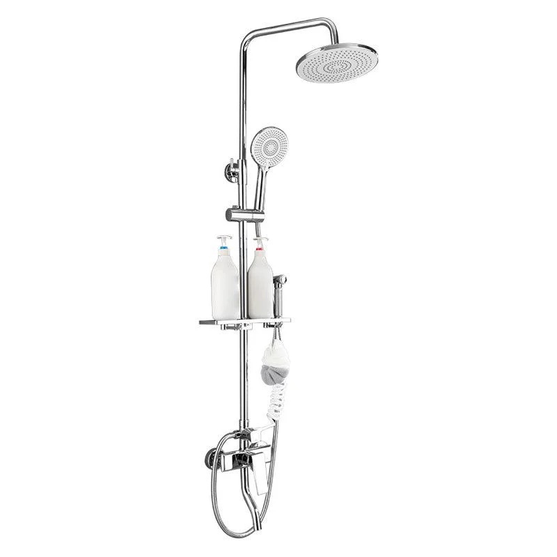 Shower Trim Round Rain Massage Jet Handheld Shower Head System -Bathlova