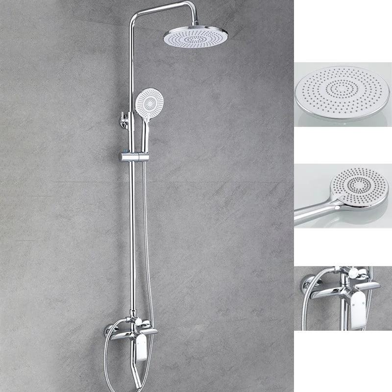 Shower Trim Round Rain Massage Jet Handheld Shower Head System -Bathlova