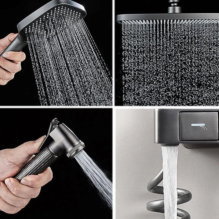 Shower Trim Square Massage Jet Handheld Shower Head Shower System -Bathlova