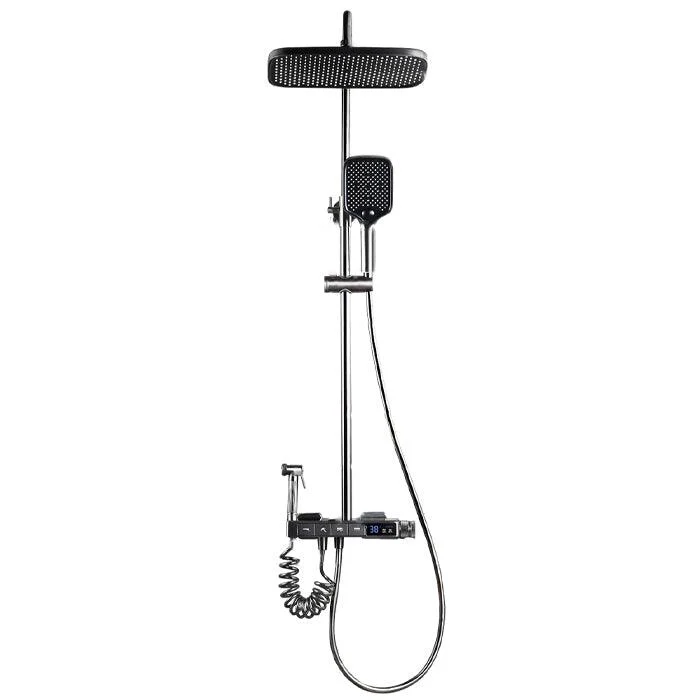 Shower Trim Square Massage Jet Handheld Shower Head Shower System -Bathlova