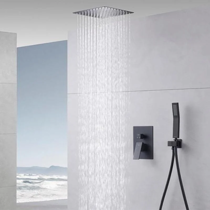 Shower Trim Square Massage Jet Rain Wall Mounted Shower System -Bathlova